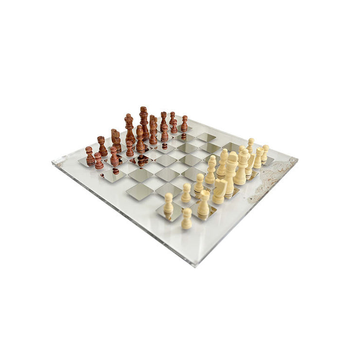 Elegantes Dekoratives Glas-Schachbrett