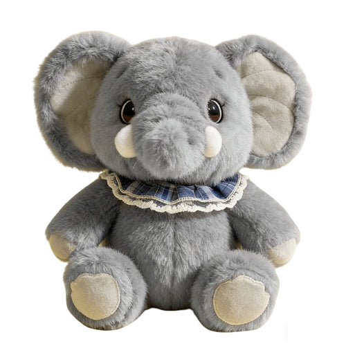 Plüsch Elefant Sitz Cuddler mit Spitzenbesatz Karokragene & Bohnenfüllung Basis Karnz