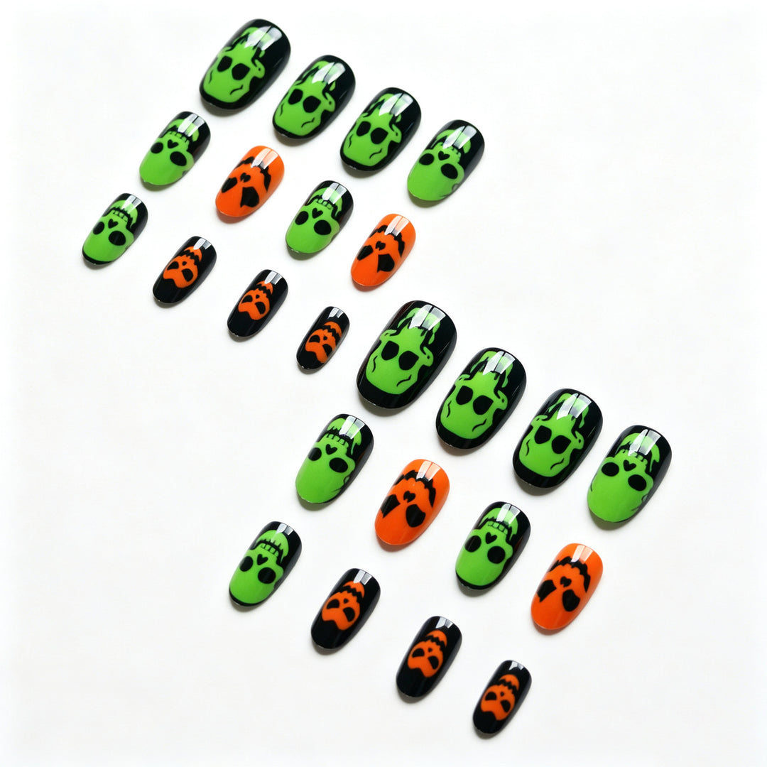 Halloween Skull-Themen Nagel Kunst Set