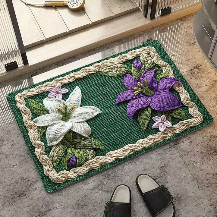 Strukturierte florale Designbereichsmatte