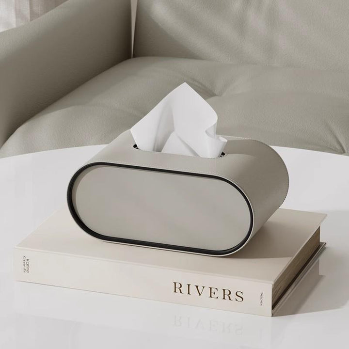 Tissuebox - OvalElegance - Lederdesign - Funktional & Stilvoll