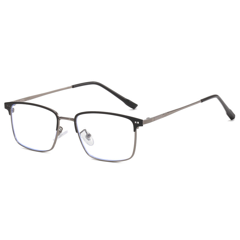 Damen elegante quadratische Brille mit feinem Metallrahmen Karnz