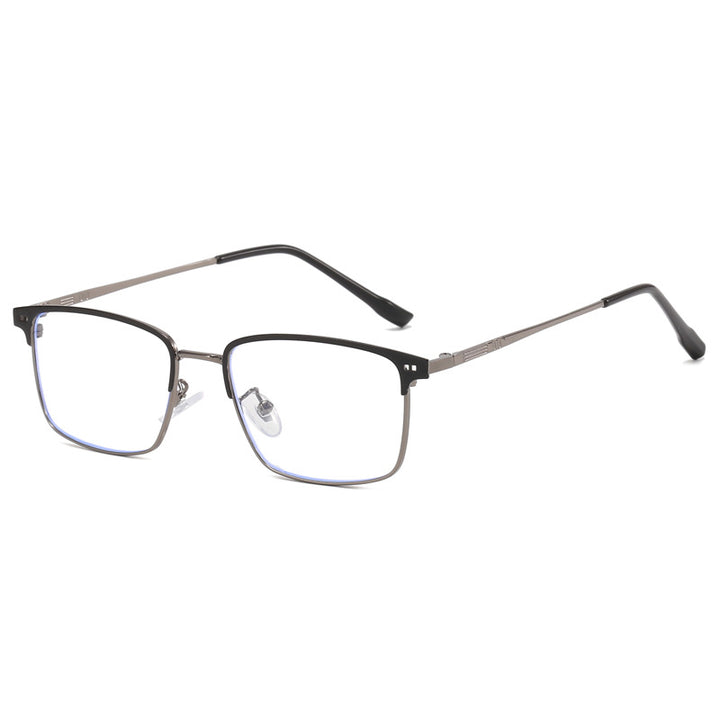 Damen elegante quadratische Brille mit feinem Metallrahmen Karnz