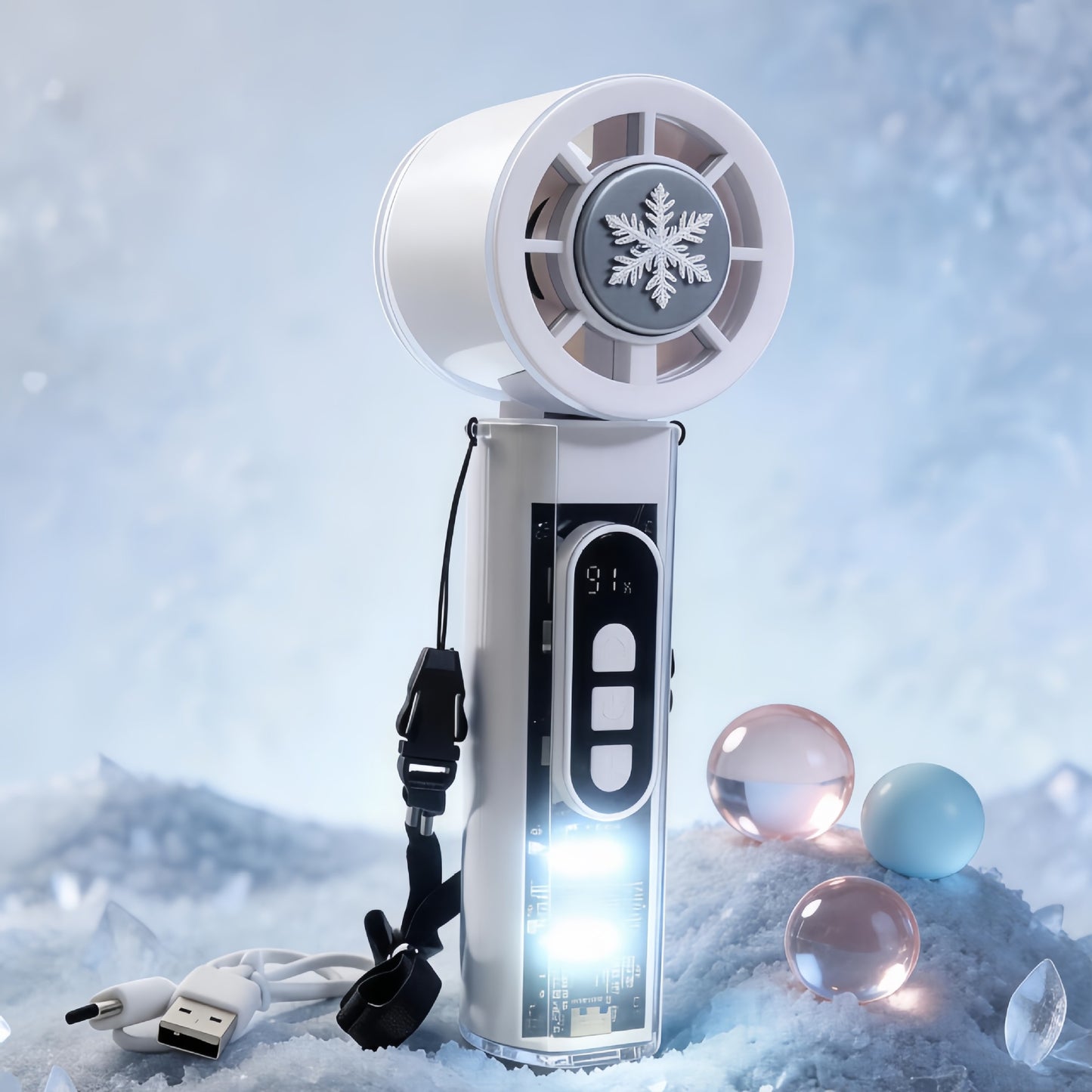 Damen Tragbarer Mini-Ventilator mit mehreren Funktionen Karnz