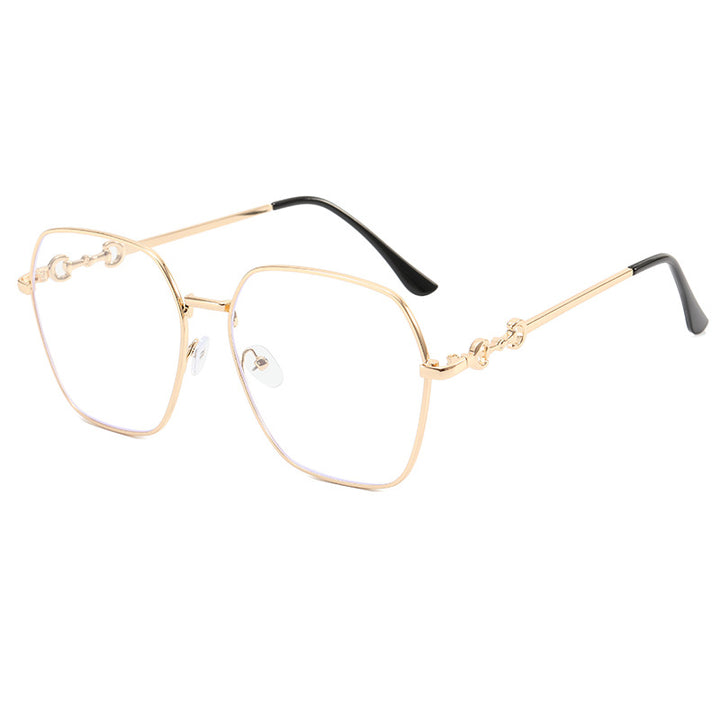 Damen geometrische Oversized Sonnenbrille Karnz