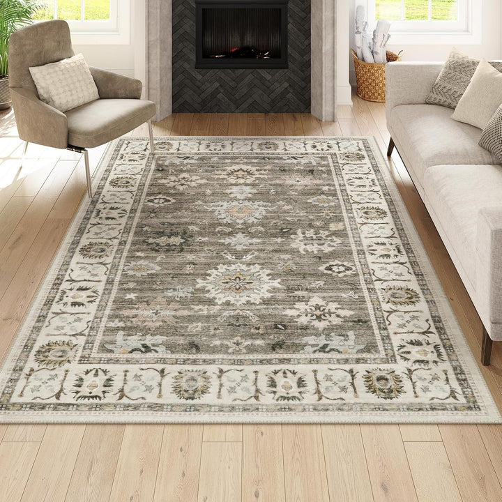 Geometrischer Floral-Teppich