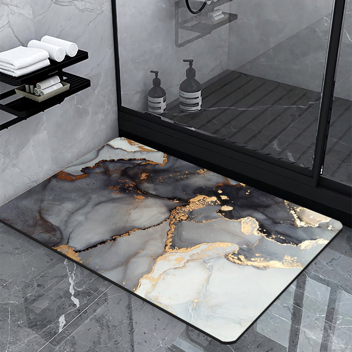 Luxus Marmor-Effekt Badematte Karnz