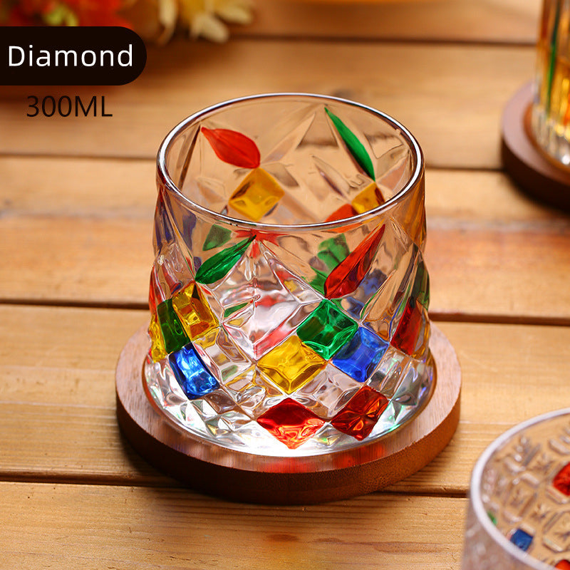 Rotierendes Multi-Color-Glas für Whiskey mit Geschenkbox | Karnz