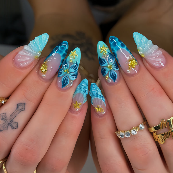 Künstlerische lange Acryl-Nagelspitzen Karnz