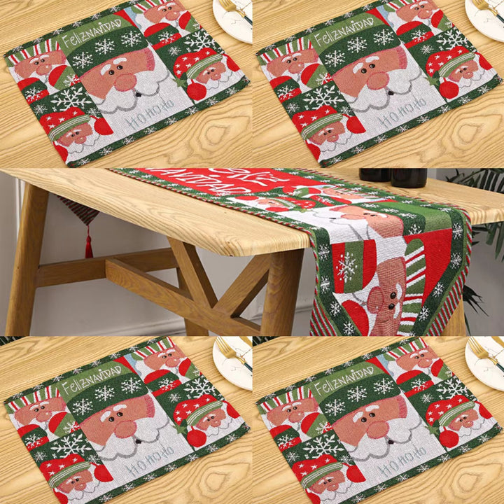 Festliche Tischdecke mit Weihnachtsbaum-Motiv Karnz