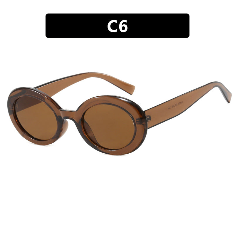 Damen runde Sonnenbrille mit elegantem Kunststoffrahmen und UV-Schutz Karnz