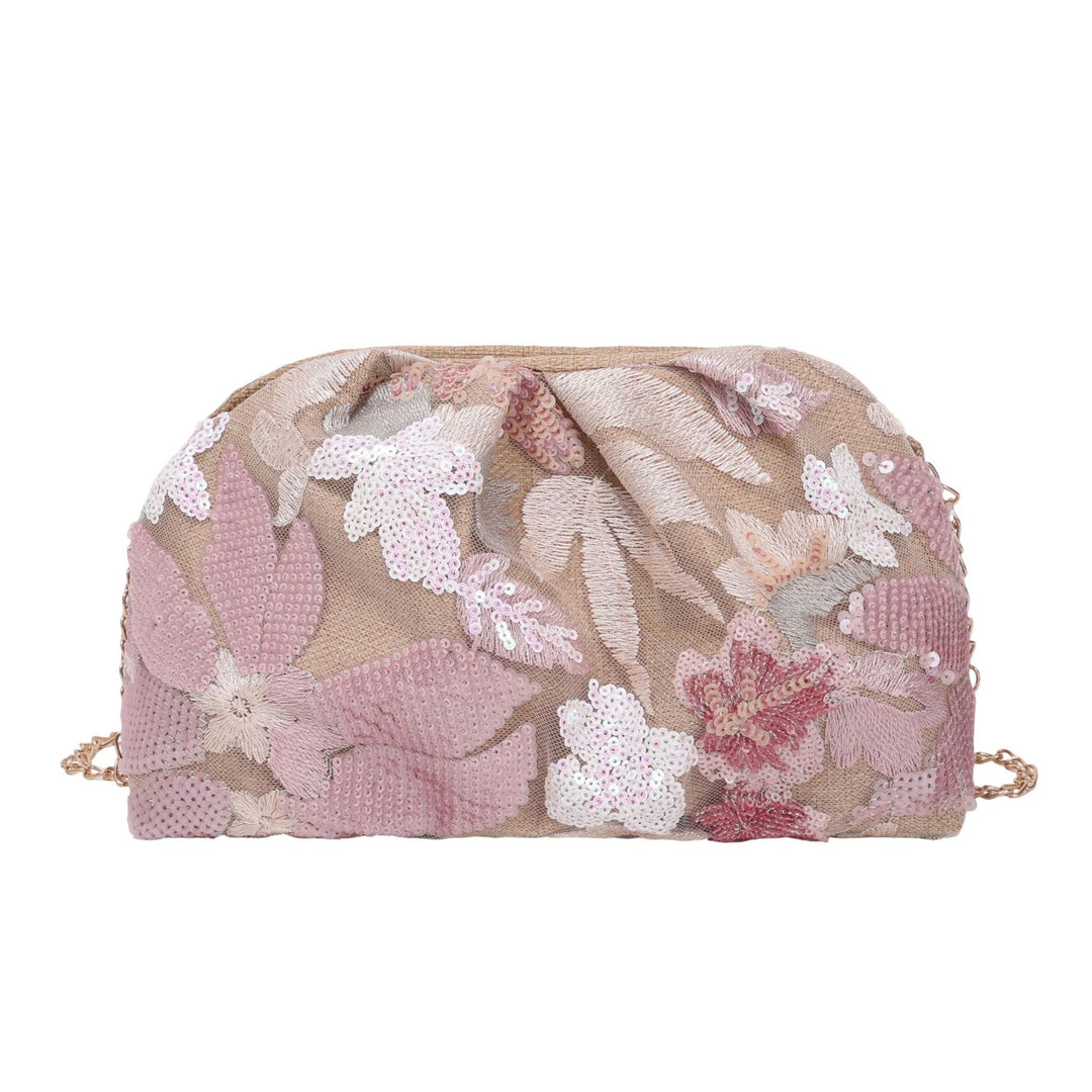 WoElegant Florale Pailletten Clutch-Tasche Karnz