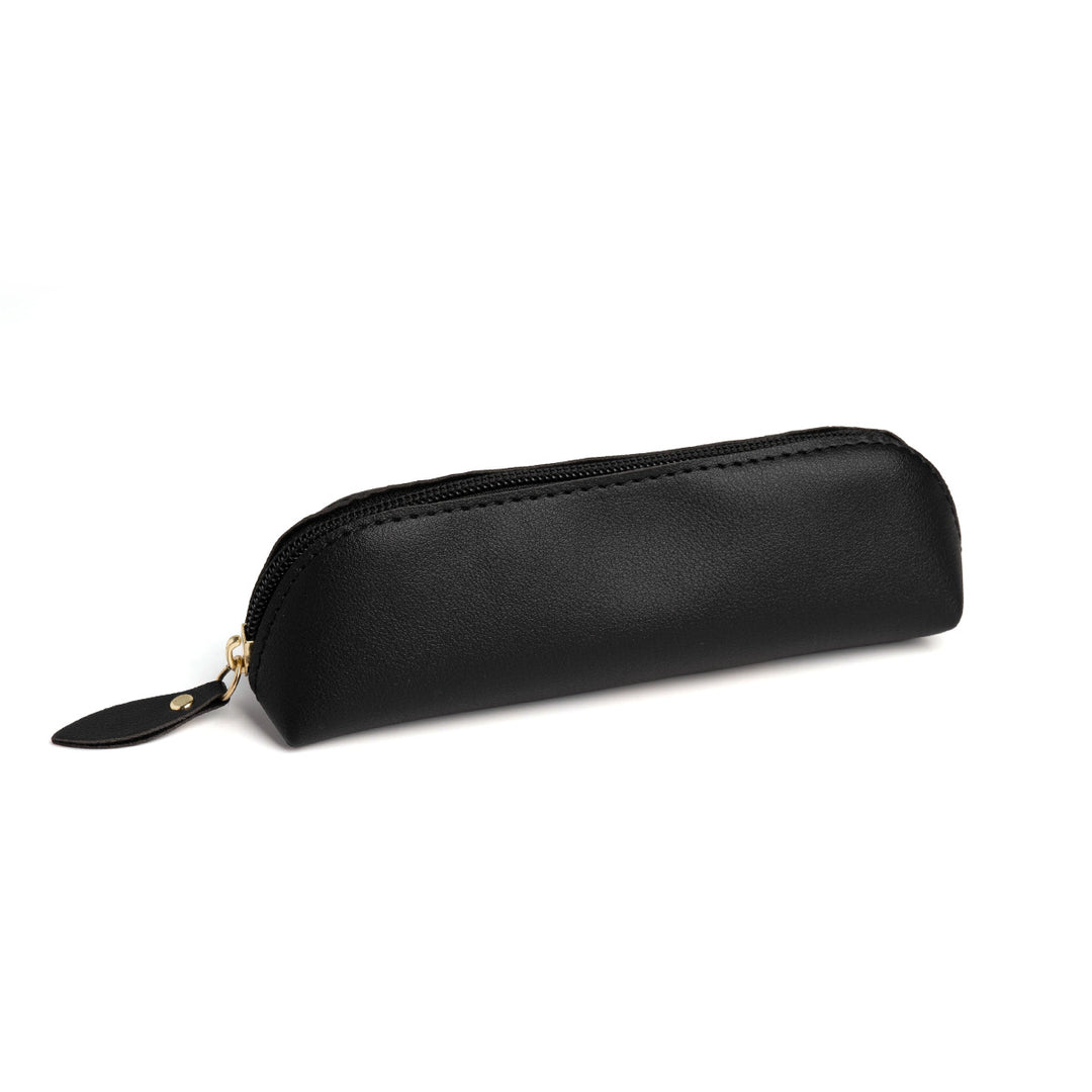 Premium Leder Reißverschluss Bleistift Etui Karnz
