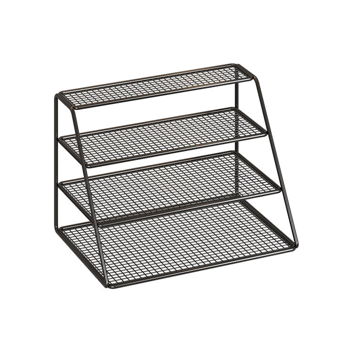 Vierstufiger Mesh-Küchenarbeitsplatten-Organizer-Rack