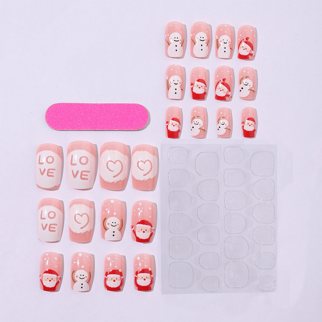 Festliches Kunstnagelset mit Weihnachtsdesign Karnz
