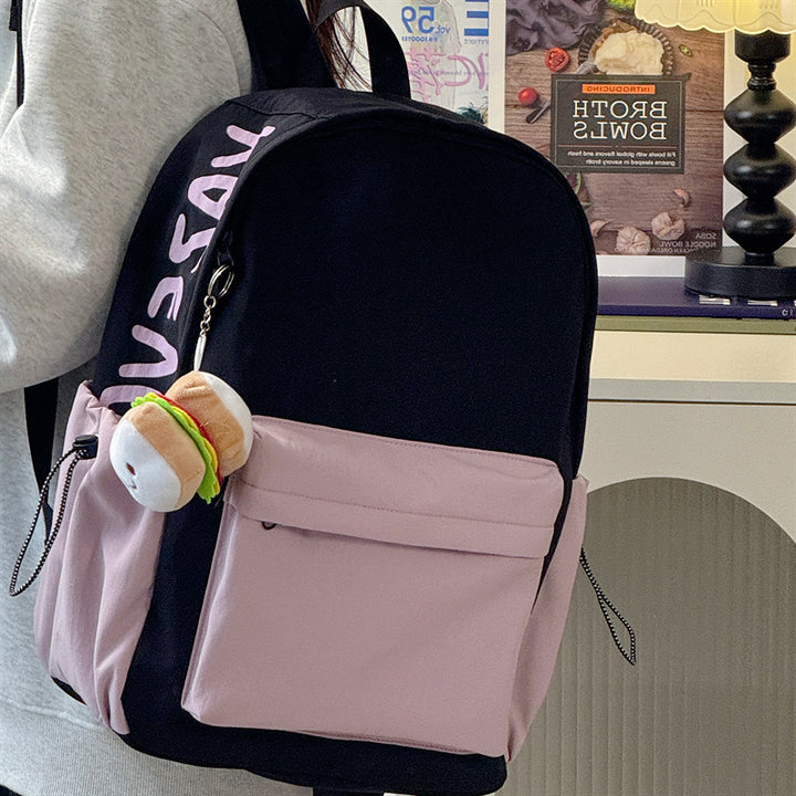 Trendy Casual Rucksack mit süßem Plüschanhänger