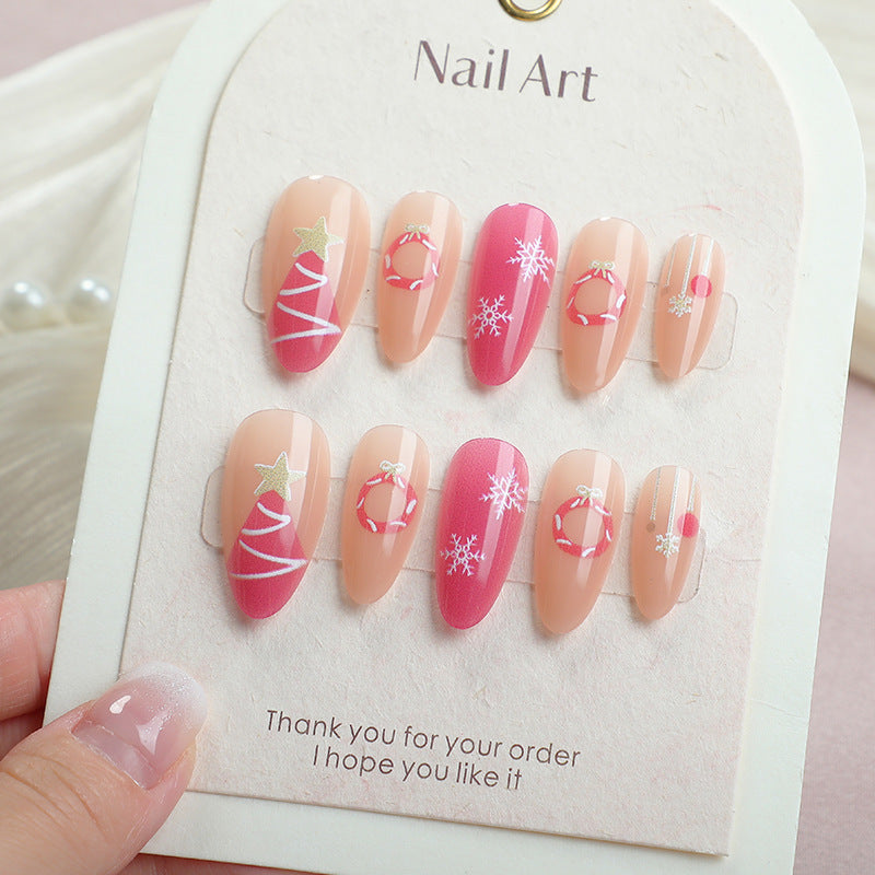 Festliches saisonales Press-On Nagelkunst Set Karnz