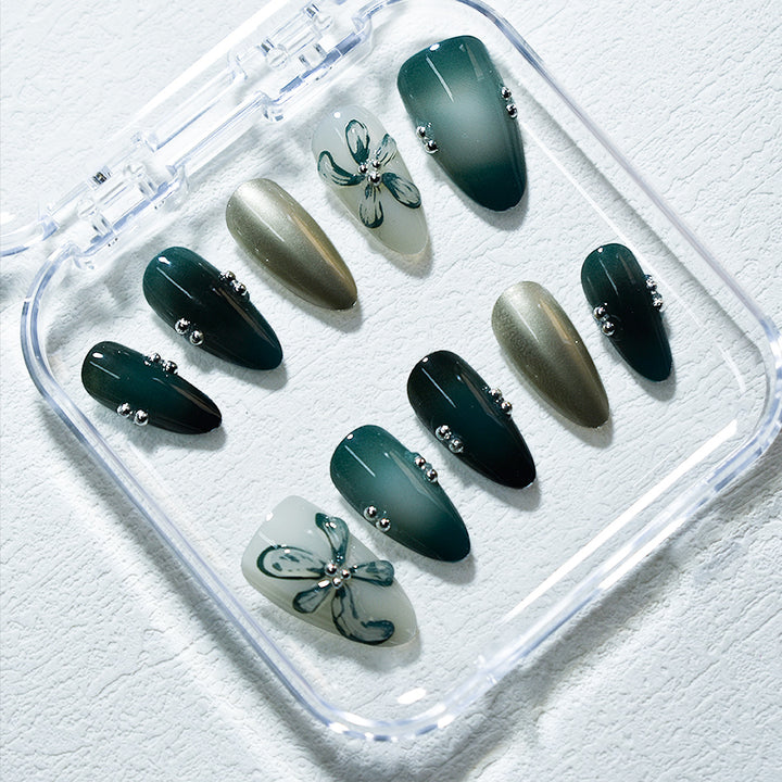 Premium Künstlerische Press-On Nail Set Karnz