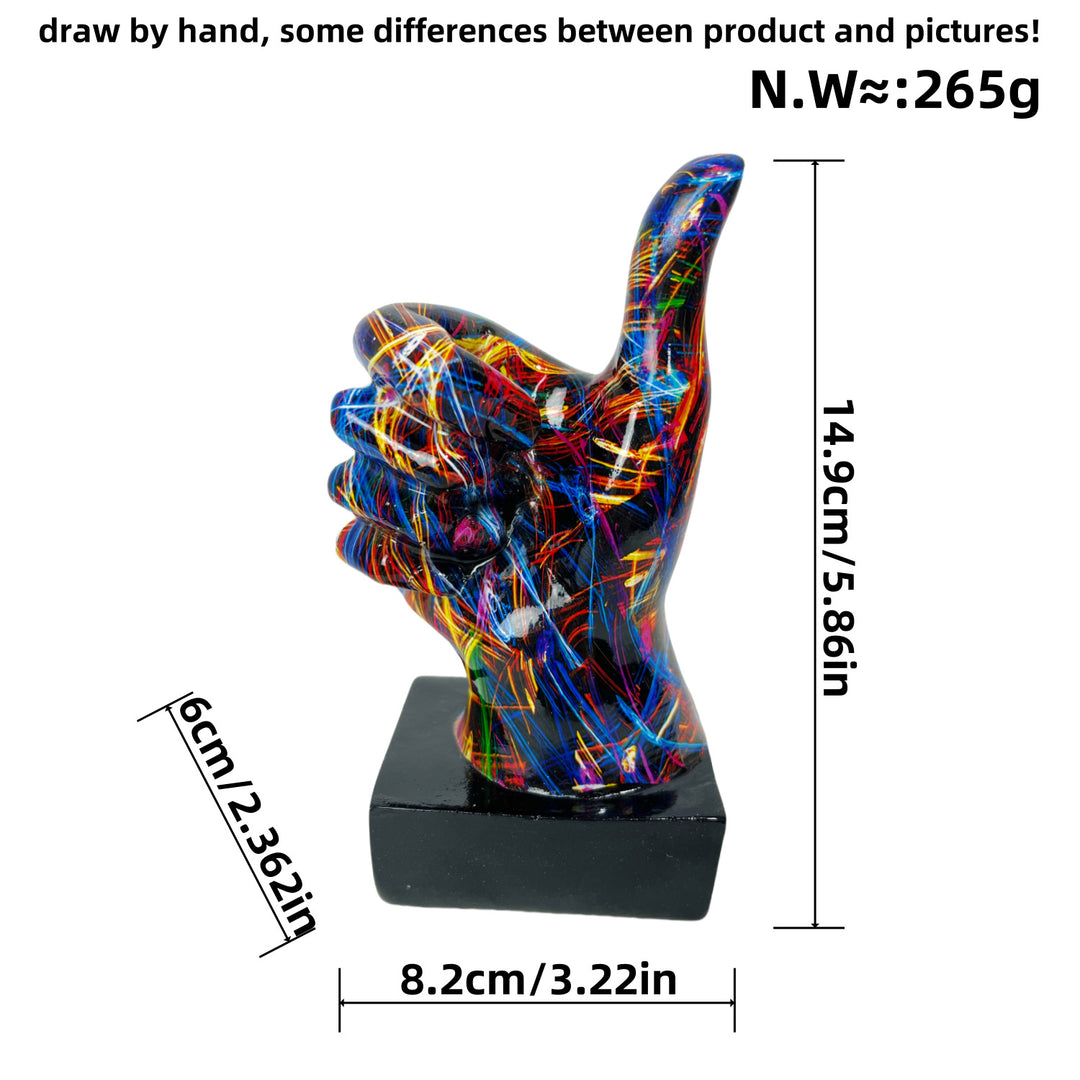 Stylische Hand-Skulpturen mit buntem Design Karnz
