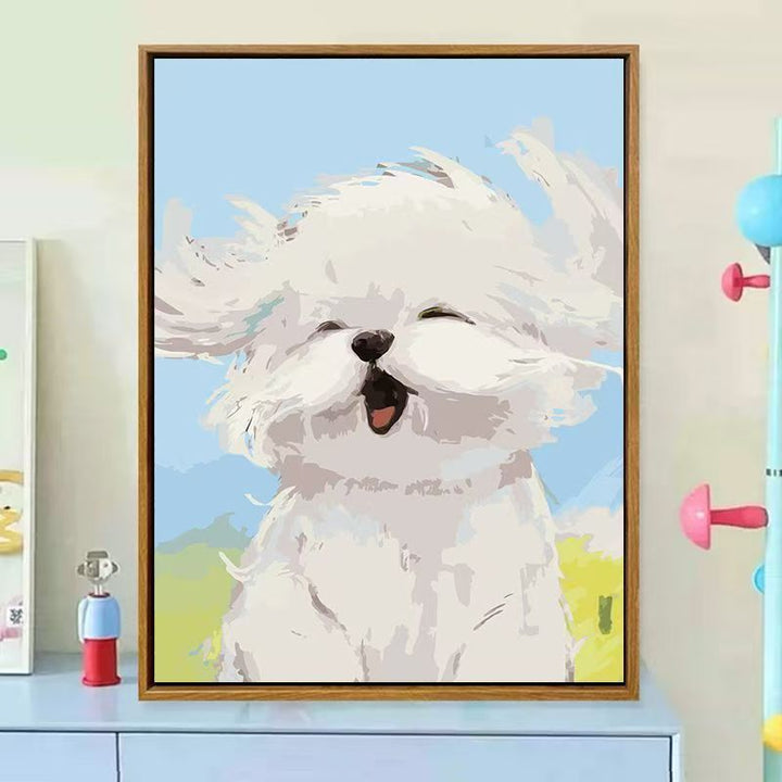 Süße hundethemen dekorative Leinwand Kunst Karnz