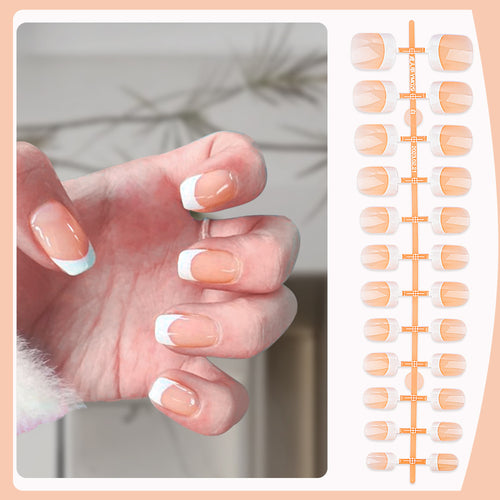 Elegante French Tip Press-On Nägel Karnz 1787228561