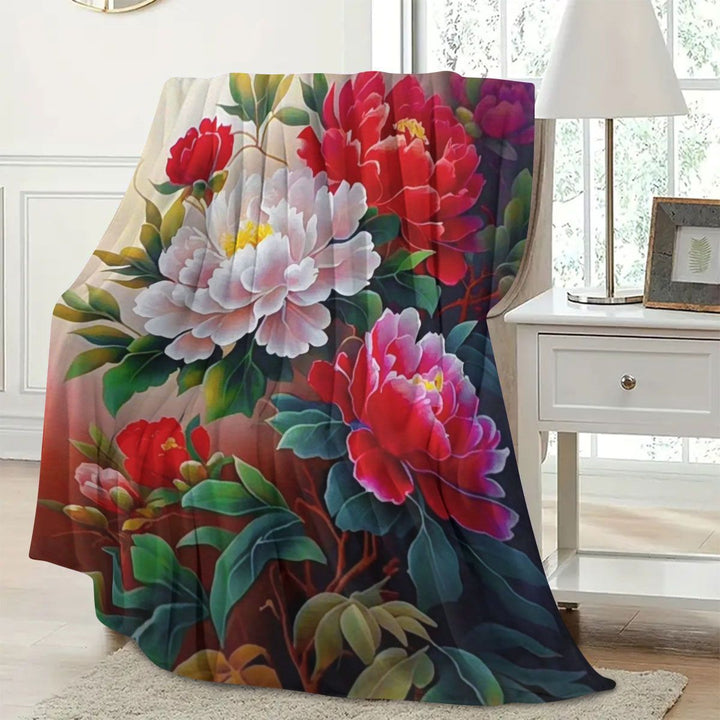 Blumenmuster-Wurfdecke