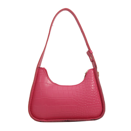 Elegante Kroko-Prägung Schultertasche