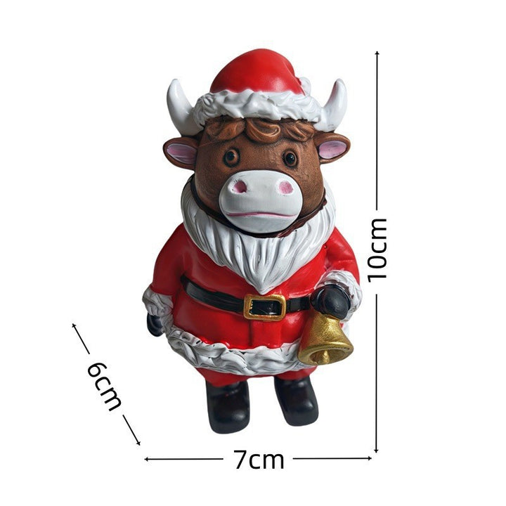 Weihnachtsdeko Figur im Hochlandrind-Design Karnz