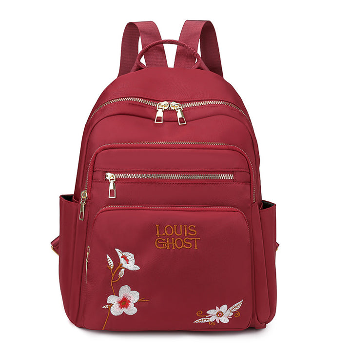 Bestickter Mehrfach-Taschen Rucksack