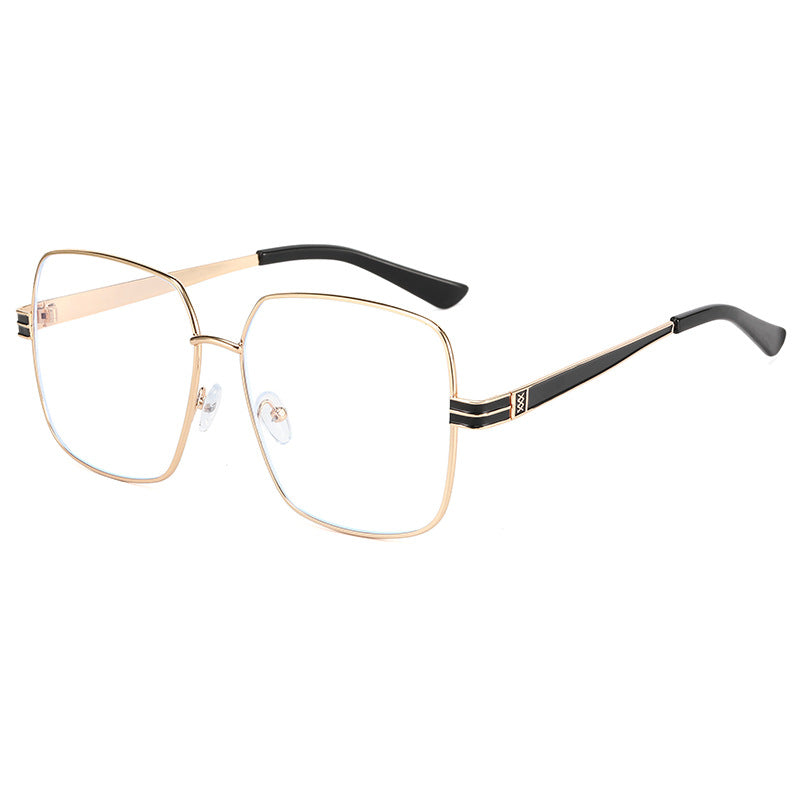 Damen modische quadratische Brille mit filigranem Metallrahmen Karnz