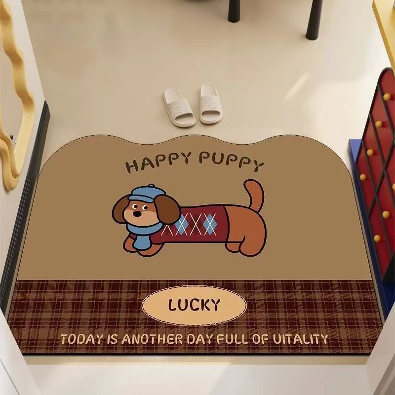 Verspielte Welpen-Themen Fußmatte