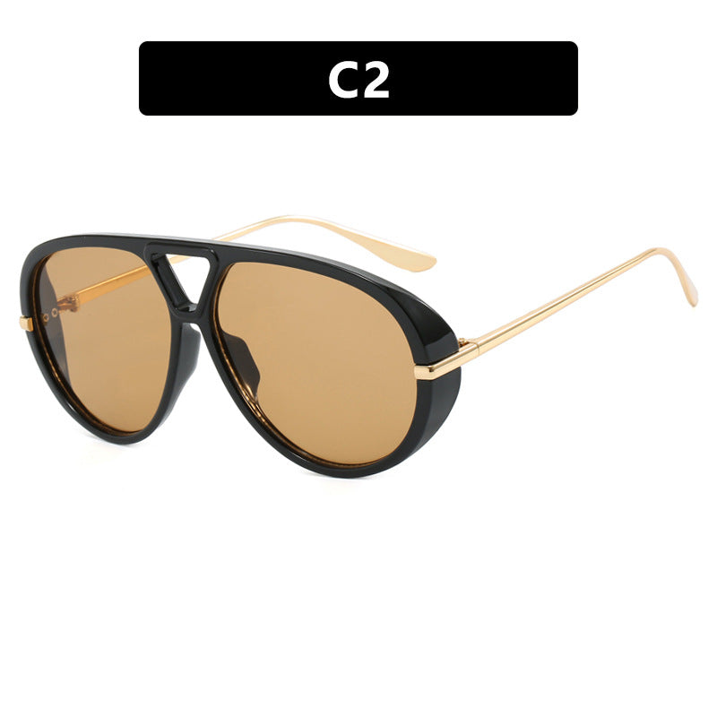 Damen Oversized Sonnenbrille mit elegantem Kunststoffrahmen und verspiegelten Gläsern Karnz
