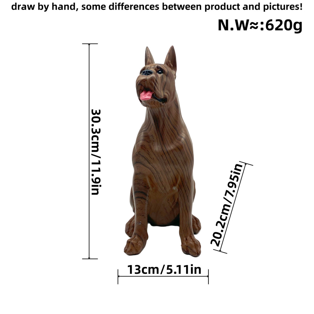 Bunte Dekofigur eines Hundes im modernen Design Karnz