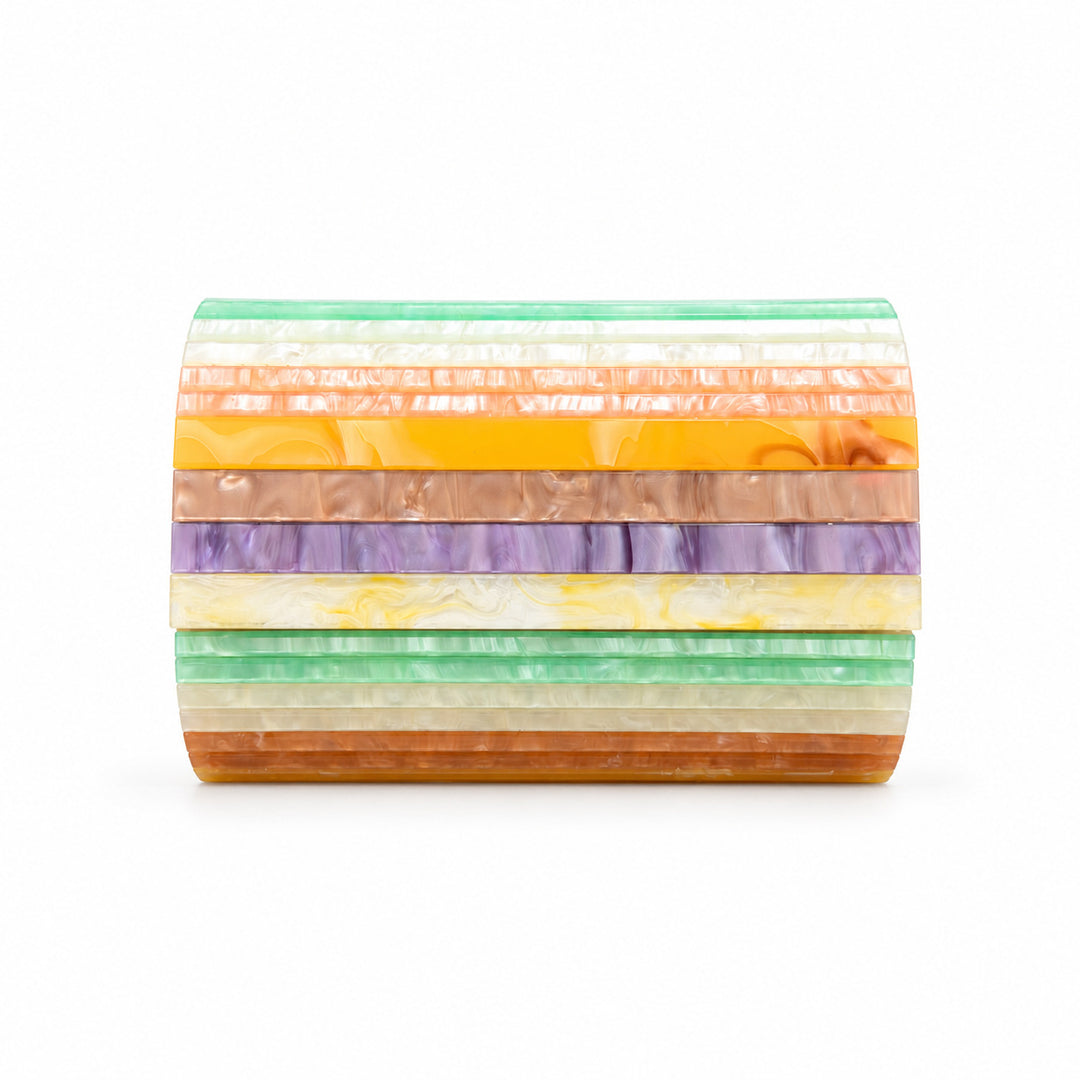 Künstlerische ovale Acryl-Clutch