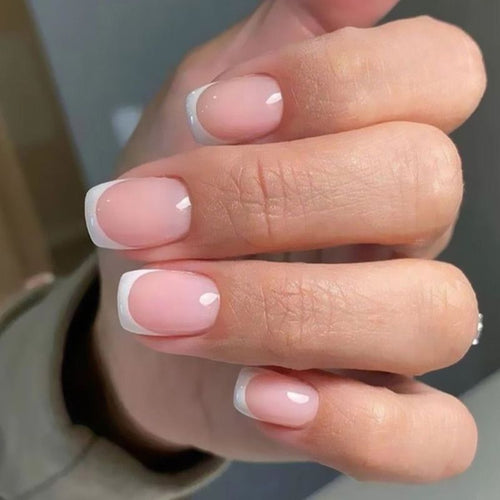 Französische Spitze Press-On Nagelkunst Karnz