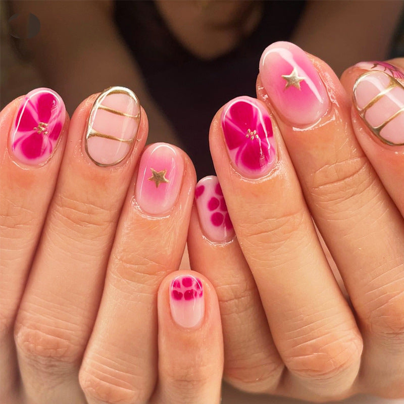 Floral Design Press-On Nail Art Set Karnz