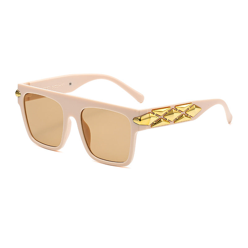 Damen elegante Designer-Sonnenbrille mit luxuriösen Rahmenakzenten Karnz