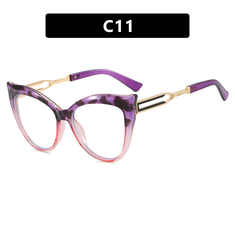 Damen cat-eye Brille mit elegantem Metallrahmen Karnz