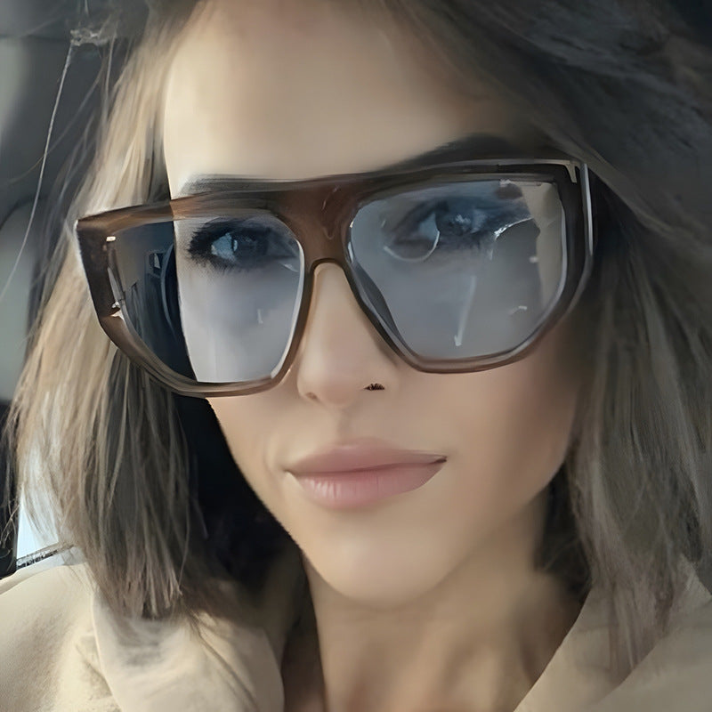 Damen modische Oversized-Sonnenbrille mit innovativem Rahmen Karnz