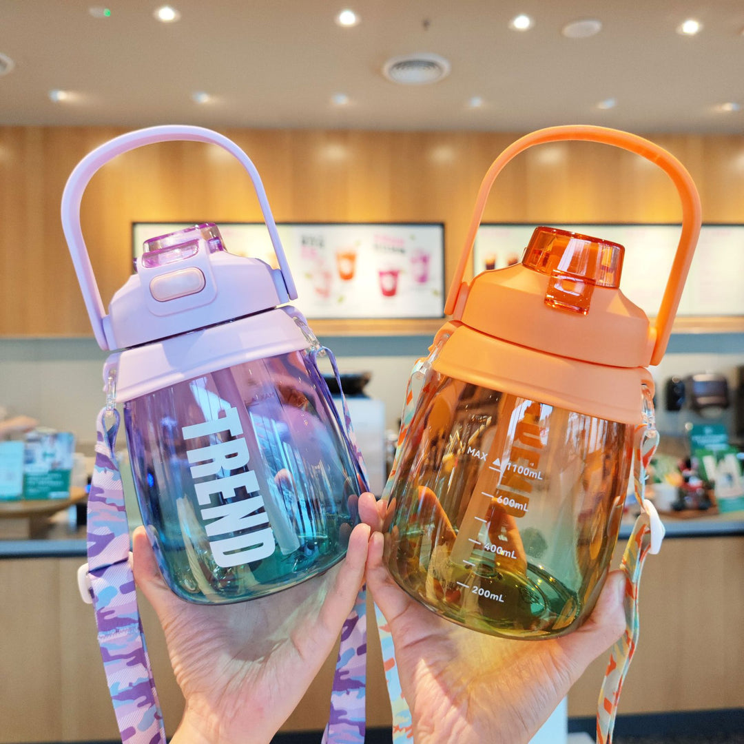Damen multifunktionale Trinkflasche mit Sicherheitsverschluss und ergonomischem Tragegriff Karnz