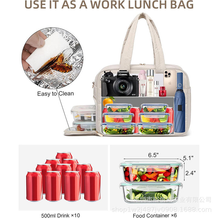 Isolierte Lunch-Tote-Tasche mit abnehmbarem Kühler Karnz