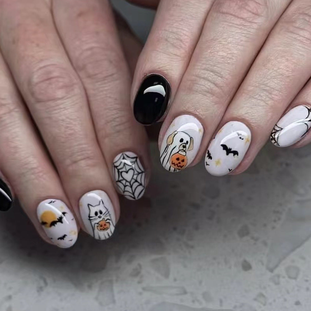 Künstlerische Halloween-Themen Press-On Nagelkollektion Karnz