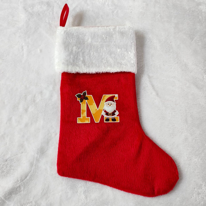 Festlicher Weihnachtsstrumpf mit personalisierbarem Motiv