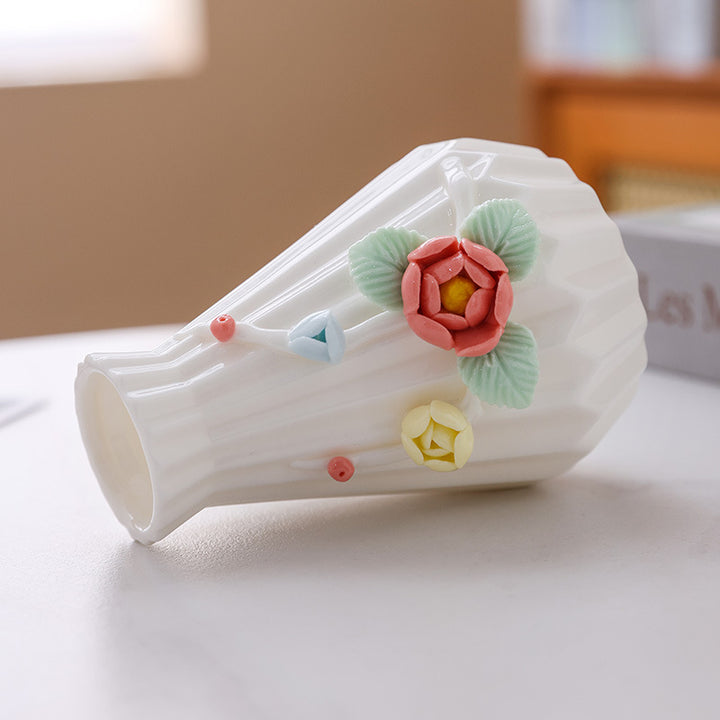 Dekorativer Floral Keramik Vase