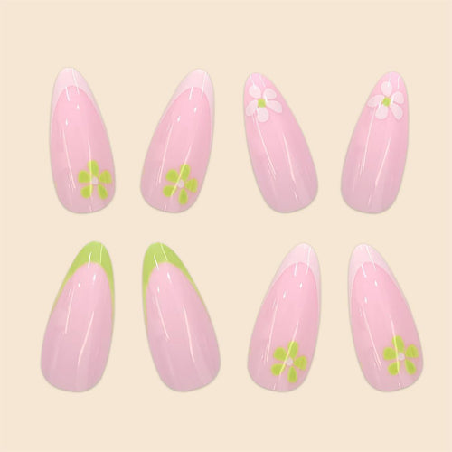 Blumige Akzent-Acryl-Nageldesigns
