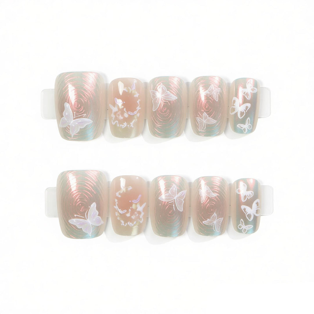 Elegantes Schmetterling-Nagelkunst-Set Karnz