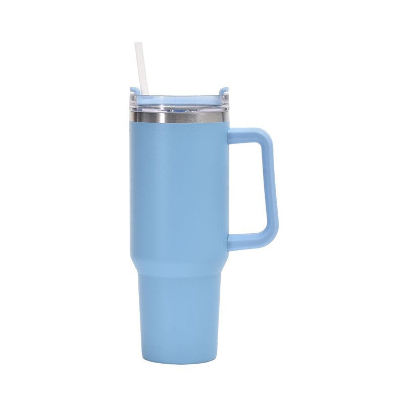 Damen Isolierbecher mit Trinkhalm und ergonomischem Griff Karnz