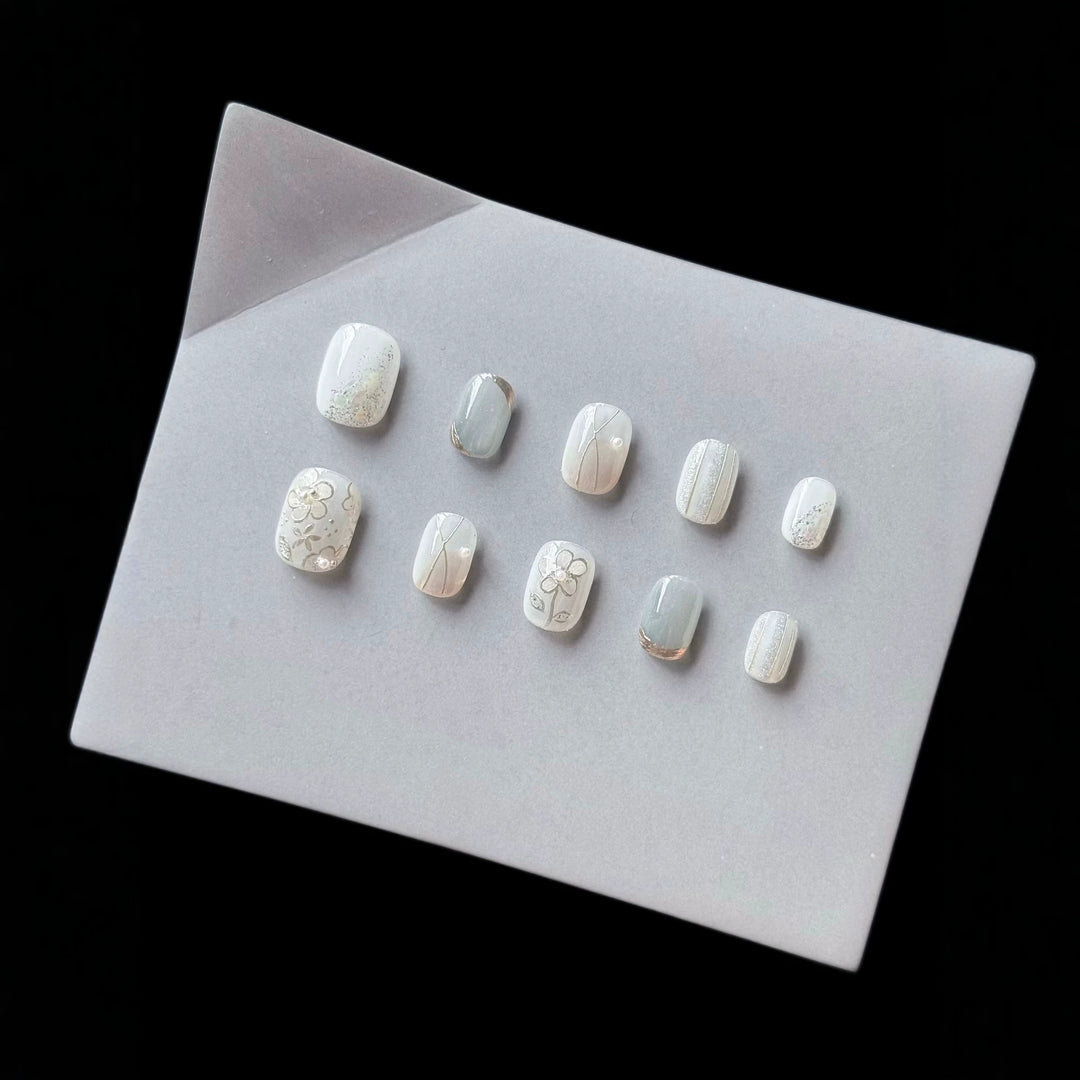 Premium dekorative Acryl Press-On Nagel Set