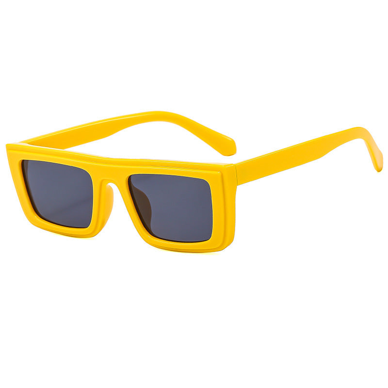 Damen modische quadratische Sonnenbrille mit breitem Rahmen und polarisierten Gläsern Karnz