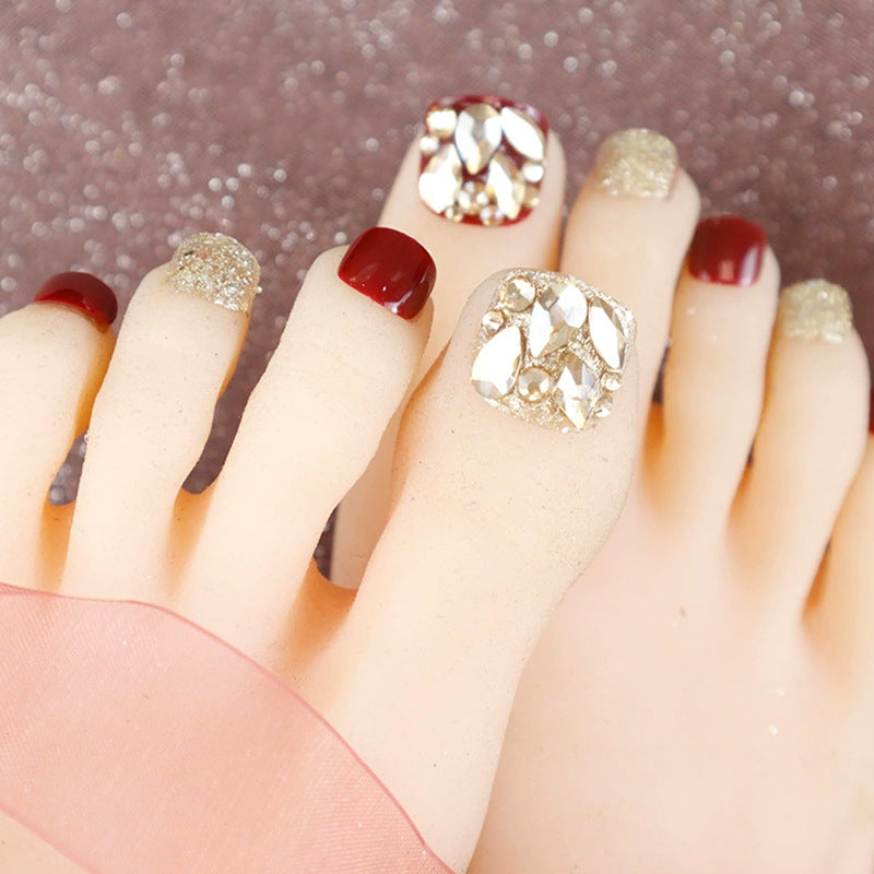 Premium Dekorativer Press-On Nagelset Karnz
